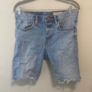 All Saints Cigarette Cut Off Jean Shorts
